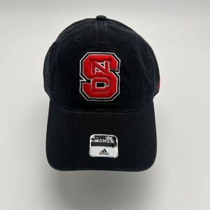 Adidas NC State Wolfpack Women's Black Adjustable Baseball Cap Hat